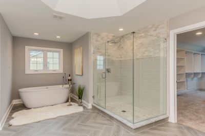 Elegant Shower with Glass Doors